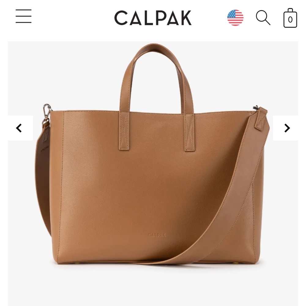 Calpak Haven Laptop Tote Bag in Toffee